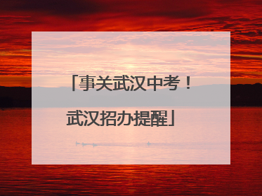 事关武汉中考！武汉招办提醒