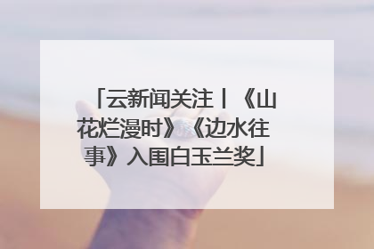 云新闻关注丨《山花烂漫时》《边水往事》入围白玉兰奖