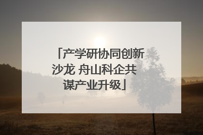 产学研协同创新沙龙 舟山科企共谋产业升级
