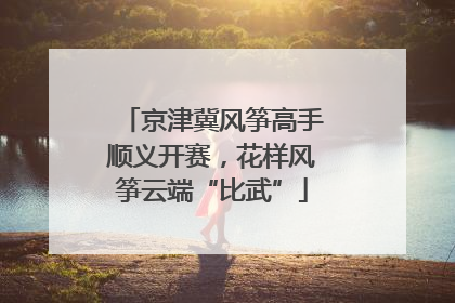 京津冀风筝高手顺义开赛，花样风筝云端“比武”
