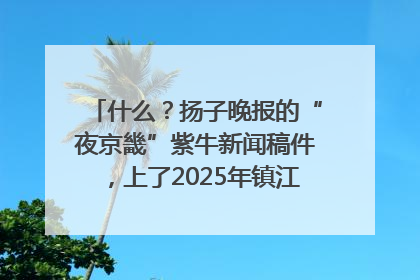 什么？扬子晚报的“夜京畿”紫牛新闻稿件，上了2025年镇江中考模拟卷！