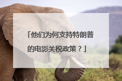 他们为何支持特朗普的电影关税政策？