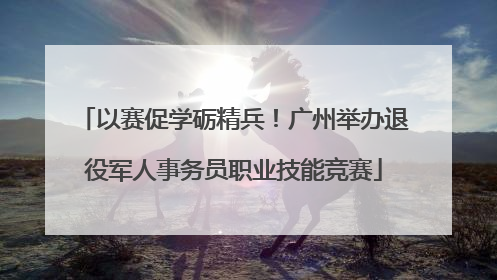 以赛促学砺精兵！广州举办退役军人事务员职业技能竞赛