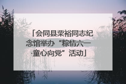 会同县粟裕同志纪念馆举办“粽情六一·童心向党”活动