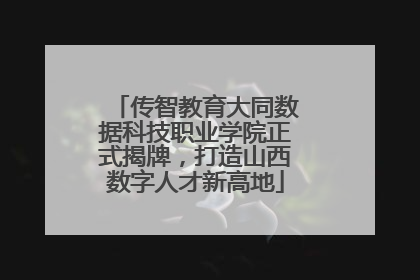 传智教育大同数据科技职业学院正式揭牌，打造山西数字人才新高地