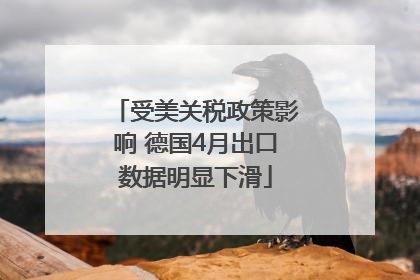 受美关税政策影响 德国4月出口数据明显下滑