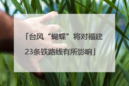 台风“蝴蝶”将对福建23条铁路线有所影响