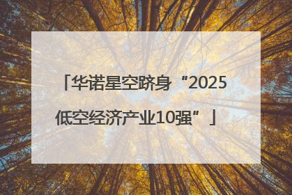 华诺星空跻身“2025低空经济产业10强”