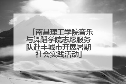 南昌理工学院音乐与舞蹈学院志愿服务队赴丰城市开展暑期社会实践活动