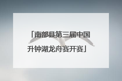 南部县第三届中国升钟湖龙舟赛开赛