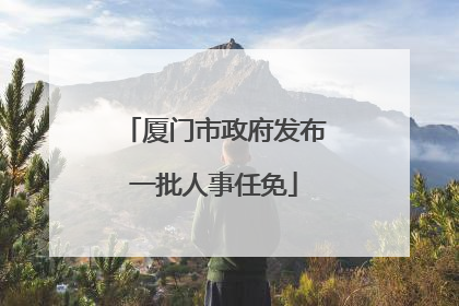 厦门市政府发布一批人事任免