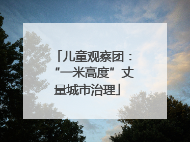 儿童观察团：“一米高度”丈量城市治理
