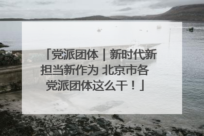 党派团体｜新时代新担当新作为 北京市各党派团体这么干！