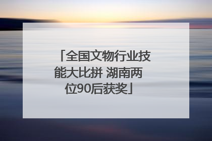 全国文物行业技能大比拼 湖南两位90后获奖