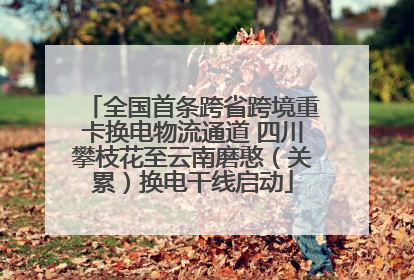 全国首条跨省跨境重卡换电物流通道 四川攀枝花至云南磨憨（关累）换电干线启动
