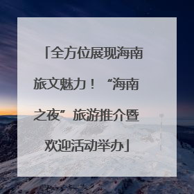 全方位展现海南旅文魅力！“海南之夜”旅游推介暨欢迎活动举办