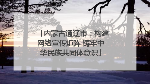 内蒙古通辽市：构建网络宣传矩阵 铸牢中华民族共同体意识