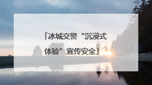 冰城交警“沉浸式体验”宣传安全