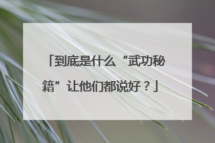 到底是什么“武功秘籍”让他们都说好？