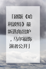 剧版《哈利波特》最新选角出炉，马尔福饰演者公开