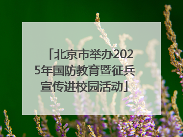 北京市举办2025年国防教育暨征兵宣传进校园活动