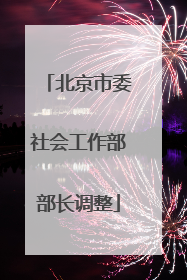 北京市委社会工作部部长调整