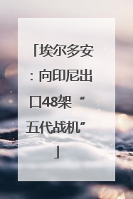 埃尔多安：向印尼出口48架“五代战机”