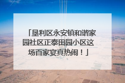垦利区永安镇和谐家园社区正泰田园小区这场百家宴真热闹！
