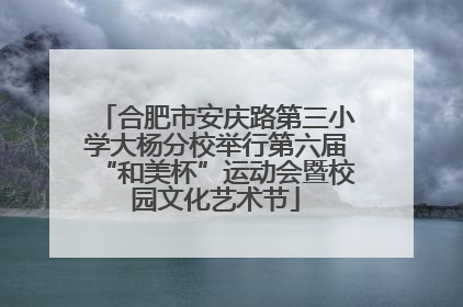 合肥市安庆路第三小学大杨分校举行第六届“和美杯”运动会暨校园文化艺术节