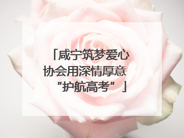 咸宁筑梦爱心协会用深情厚意“护航高考”