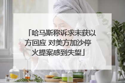 哈马斯称诉求未获以方回应 对美方加沙停火提案感到失望