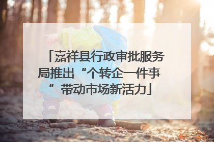 嘉祥县行政审批服务局推出“个转企一件事”带动市场新活力