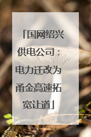 国网绍兴供电公司：电力迁改为甬金高速拓宽让道