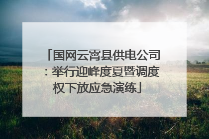 国网云霄县供电公司：举行迎峰度夏暨调度权下放应急演练