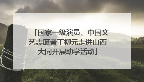 国家一级演员、中国文艺志愿者丁柳元走进山西大同开展助学活动