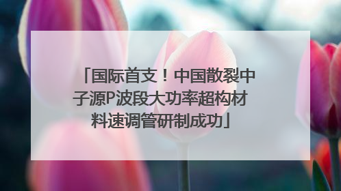 国际首支！中国散裂中子源P波段大功率超构材料速调管研制成功