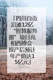 四川自贡沿滩12亿“智算服务器”项目亮相西博会 投产后预计年产值达15亿元