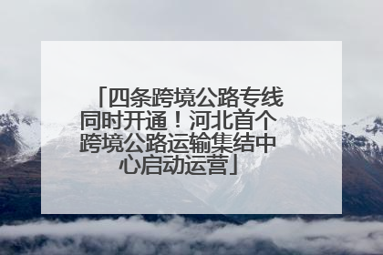 四条跨境公路专线同时开通！河北首个跨境公路运输集结中心启动运营