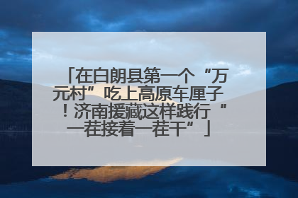 在白朗县第一个“万元村”吃上高原车厘子！济南援藏这样践行“一茬接着一茬干”