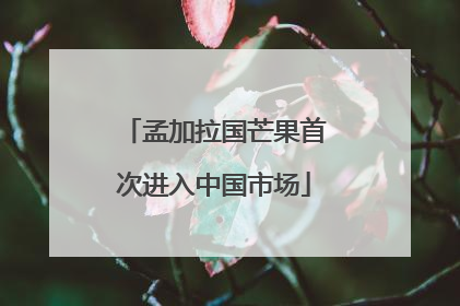 孟加拉国芒果首次进入中国市场