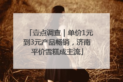 壹点调查｜单价1元到3元产品畅销，济南平价雪糕成主流
