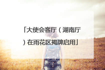 大使会客厅（湖南厅）在雨花区揭牌启用