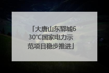 大唐山东郓城630℃国家电力示范项目稳步推进