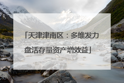 天津津南区：多维发力盘活存量资产增效益