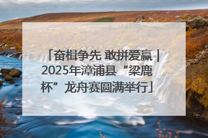 奋楫争先 敢拼爱赢｜2025年漳浦县“梁鹿杯”龙舟赛圆满举行