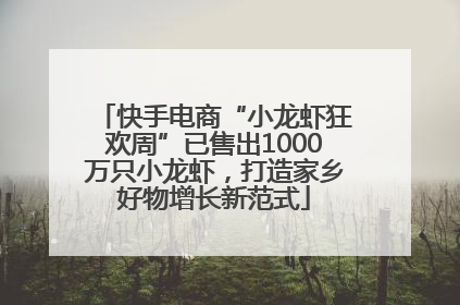 快手电商“小龙虾狂欢周”已售出1000万只小龙虾，打造家乡好物增长新范式