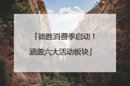 德胜消费季启动！涵盖六大活动板块