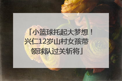 小篮球托起大梦想！兴仁12岁山村女孩带领球队过关斩将