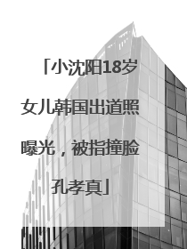 小沈阳18岁女儿韩国出道照曝光，被指撞脸孔孝真