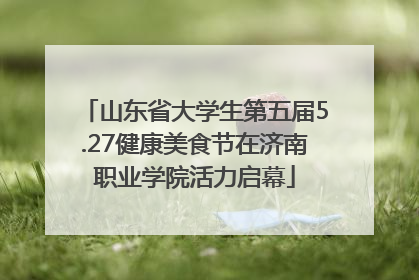 山东省大学生第五届5.27健康美食节在济南职业学院活力启幕
